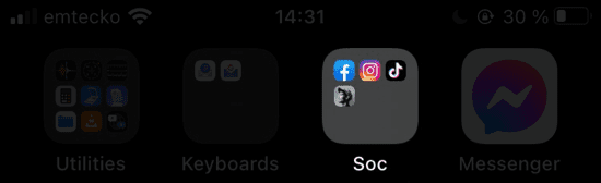 Apps in folder